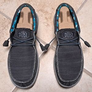 HEY DUDE Men's Wally Sox Grey Size 7 | Like New